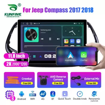 Автомагнитола для Honda Compass 11,8-2017, 2018 дюйма, 2K, 2 Din