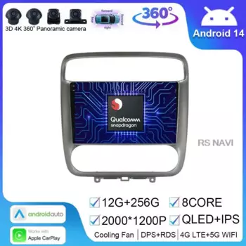 Автомагнитола для Honda Stream 2001, 2002, 2003, 2004, 4G, Wi-Fi, GPS, Android