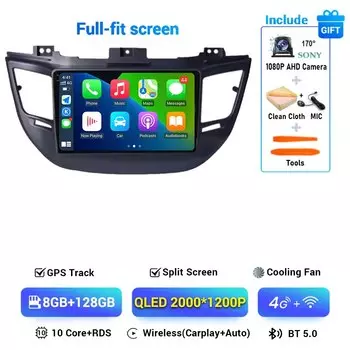 Автомагнитола для Hyundai Tucson IX35 3, Android 14, Wi-Fi + 4G Carplay, мультимедийный плеер с GPS, стерео головное устройство для Hyundai Tucson IX35 3 2015 2016 2017 2018