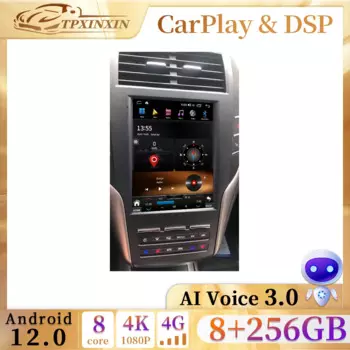 Автомагнитола для Lincoln MKC MKZ 256-12,0, 8 + 2013 ГБ, Android 2019