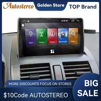 Автомагнитола для Mazda 3 2003-2009, Android 11,0, 8 + 256 ГГц, GPS-навигация, стерео, мультимедийный плеер, головное устройство NAVI, радио, магнитофон CP