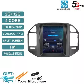 Автомагнитола для Mitsubishi Pajero 3 V60 V68 V73 9,7-1999 дюймов, Android 13, GPS-навигация, автомобильный радиоприемник, мультимедийный видеоплеер, стерео, Wi-Fi