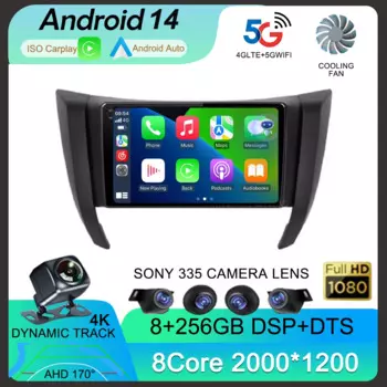 Автомагнитола для NISSAN NAVARA NP300 FRONTIER 2017-2021, Android 14, 2 DIN