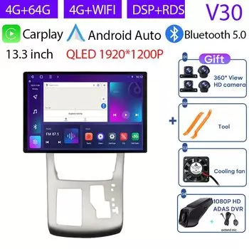 Автомагнитола для TOYOTA Alphard 20 серии Vellfire 2008-2014 с Wi-Fi, GPS-навигацией, мультимедийным видеоплеером, Android, без DVD, типоразмер 2DIN