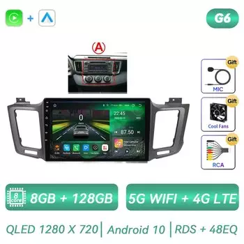 Автомагнитола для Toyota RAV4 Rav 4 XA40 2012 2013 2014 2015 2016 2017 2018 Android мультимедийный видеоплеер навигация GPS Carplay сенсорный экран авто стерео