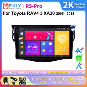Автомагнитола EKIY для Toyota RAV4 3 XA30 2005-2013, 2 Din, 4G, GPS