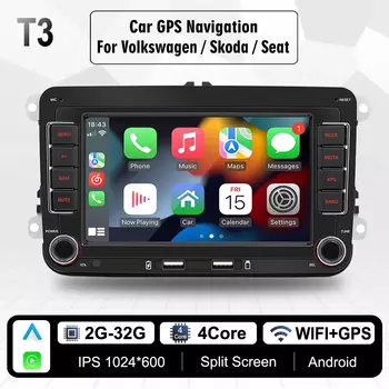 Автомагнитола HU на Android для Volkswagen Golf 5 6 Polo Passat B6 TSI CC Skoda сиденье Jetta Muiltmedia CarPlay GPS-навигация WIFI 2din