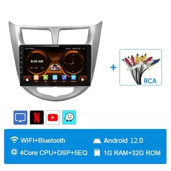 Автомагнитола JIUYIN 2DIN, мультимедийный плеер для Hyundai Solaris 1 2010-2016, беспроводной навигационный Головной блок Carplay 4G Android 12