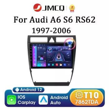 Автомагнитола JMCQ, 2 Din, Android 12, для Audi A6 C5 1997-2004 S6 RS6