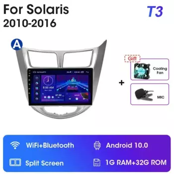 Автомагнитола JMCQ 2DIN, мультимедийный видеоплеер для Hyundai Solaris 1 Accent 2010-2016, навигация GPS Carplay 4G Android 12, стерео