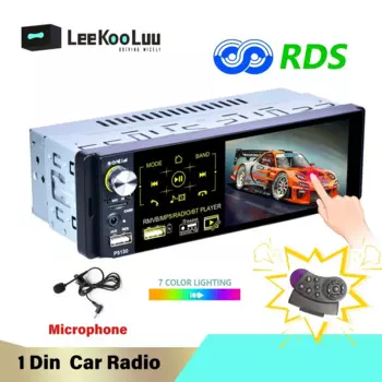 Автомагнитола LeeKooLuu, 1 Din, стерео, аудио, RDS, микрофон, 4,1 дюйма, MP5, видеоплеер, USB, MP3, TF, In-dash, мультимедийный плеер