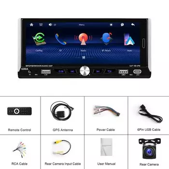 Автомагнитола LeeKooLuu, мультимедийный проигрыватель на Android 6,9, экран 13,0 дюйма, 2 ГБ + 64 ГБ