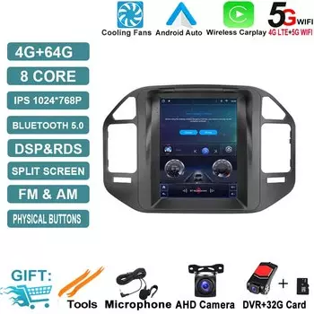 Автомагнитола Mitsubishi Pajero 3 V60 V68 V73 9,7-1999, 2011 дюйма, Android 14