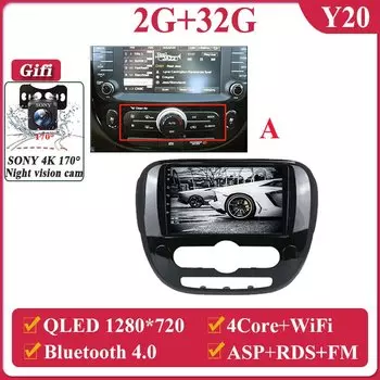 Автомагнитола на Android 13 для KIA SOUL 2 2013 2014 2015 2016 2017 мультимедийный плеер с GPS-навигацией QLED экран стерео головное устройство DVD