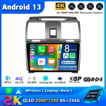 Автомагнитола на Android 13 для уаз патриот 2012, 2013, 2014, 2015, 2016, мультимедийный проигрыватель, стерео, GPS, Wi-Fi + 4G DSP Carplay + авто