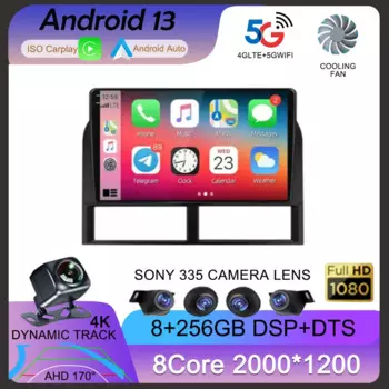 Автомагнитола на Android 13, мультимедийный видеоплеер, навигация для Jeep Grand Cherokee II WJ 1998-2004, Автомагнитола для Carplay, автомагнитола NO 2 Din