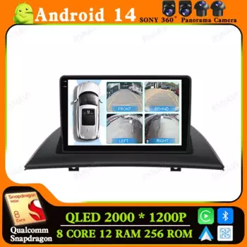 Автомагнитола на Android 14 для BMW X3, E83, 2004, 2005, 2007-2012, 2 DIN