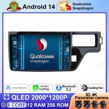 Автомагнитола на Android 14 для Honda Stepwgn 5 2015-2021, 2 DIN, DVD, стерео, проигрыватель Viedo, навигация, беспроводная Автомагнитола Carplay, GPS, 2DIN, BT