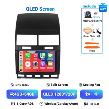 Android 15 Carplay для Volkswagen Touareg GP 2002 2003 2004 2005 2006 2007 2008 2009 2010 Автомобильный радиоприемник Мультимедийный плеер GPS Стерео