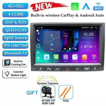 Автомагнитола на Android 14 для Volkswagen VW Touareg 2002-2012, автомобильное радио, мультимедийная навигация, Авторадио плеер, 4G, Wi-Fi, DSP, стерео, Carplay, GPS