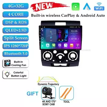 Автомагнитола на Android 14, мультимедийный плеер для Mazda BT50 BT-50 BT 50 J97M 2006 2007 2008 2010 4G GPS DSP BT Carplay, автоголовное устройство