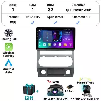 Автомагнитола на Android 14, мультимедийный видеоплеер для Газа Next 2016 + 2 Din, навигация GPS, Carplay, Авторадио, стерео, Wi-Fi, 4G, BT