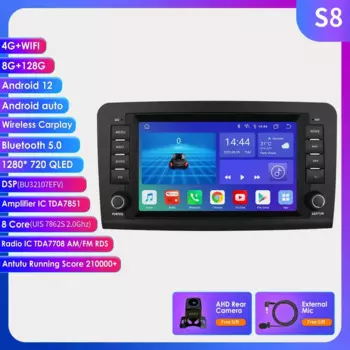 Автомагнитола на Android, мультимедиа для Mercedes Benz W164 ML 320 ML350, для Mercedes Benz GL320 500 X164 2005-2012, автомобильная аудиосистема Carplay GPS