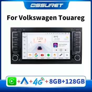 Автомагнитола OSSURET 2DIN на Android для VW Volkswagen Touareg Transporter 2004 -2011, автомобильный мультимедийный плеер DSP RDS CarPlay Wi-Fi 7862