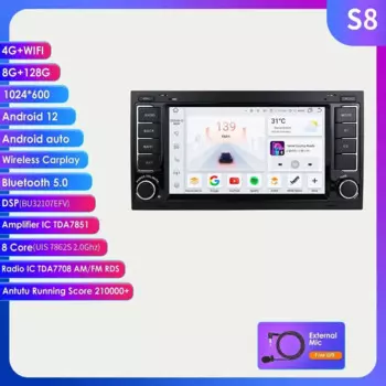 Автомагнитола OSSURET 2DIN на Android для VW Volkswagen Touareg Transporter 2004 -2011, автомобильный мультимедийный плеер DSP RDS CarPlay Wi-Fi 7862