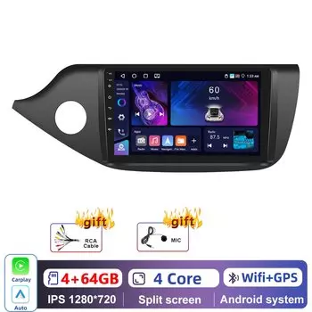 Автомагнитола Podofo, 2din, Android, для KIA CEED JD Cee 'd 2012-2018 Carplay, стереопроигрыватель, Авторадио, Wi-Fi, GPS-навигация, FM/RDS
