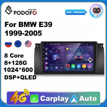 Автомагнитола Podofo, 2DIN, для BMW E39 E53 M5 X5 1999-2005