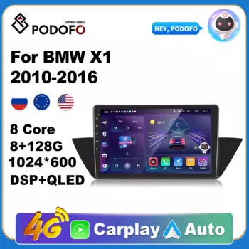 Автомагнитола Podofo, 2DIN, для BMW X1 E84 2010-2016