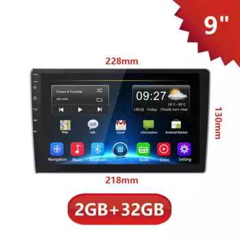 Автомагнитола Podofo 9/10 дюймов, мультимедийный видеоплеер на Android, для Nissan, Toyota, Kia, VW, Suzuki, Hyundai, Renault, Honda, Ford, стерео, типоразмер 2 din