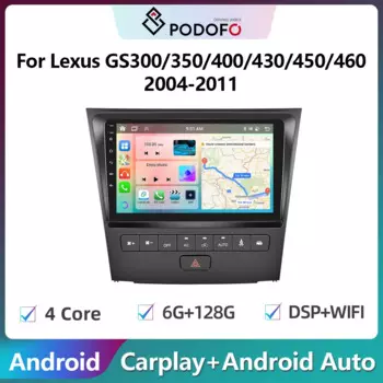 Автомагнитола Podofo для Lexus GS300/350/400/430/450/460 2004-2011