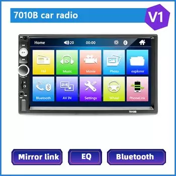 Автомагнитола Podofo, мультимедийная стерео-система с поддержкой Bluetooth, с сенсорным HD экраном, FM-радио, MP5, типоразмер 2 Din, для Toyota KIA