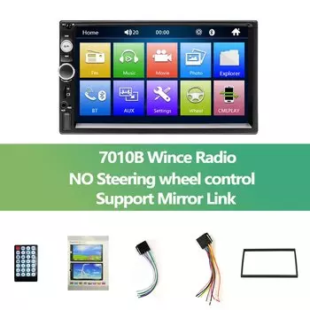 Автомагнитола Podofo, мультимедийный плеер с 7 "сенсорным экраном, для VW, Nissan, Kia, Toyota, типоразмер 2 Din