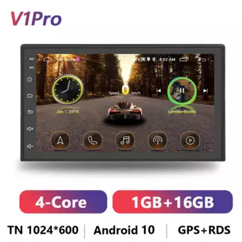 Автомагнитола Podofo, мультимедийный видеоплеер на Android, с 7-дюймовым экраном, GPS, для Volkswagen, Nissan, Toyota, типоразмер 2 Din