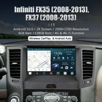 Автомагнитола RedPower 75323 Hi-Fi для Infiniti FX35 (2008-2013), FX37 (2008-2013) DVD Player Bluetooth GPS Glonass Screen