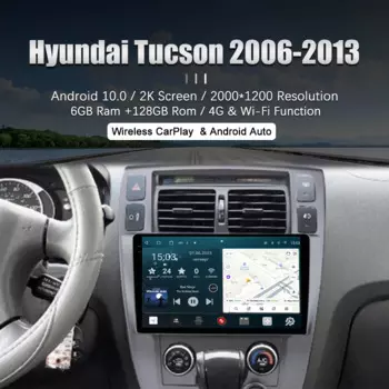 Автомагнитола RedPower Hi-Fi для Hyundai Tucson 2006-2013 DVD Player Bluetooth Audio Video Screen 2 Din DSP Screen