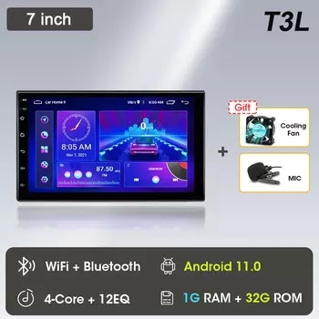 Автомагнитола Srnubi, универсальная мультимедийная система на Android 12, с DVD, GPS, 7 дюймов, для Toyota, Hyundai, Kia, Nissan, типоразмер 2DIN