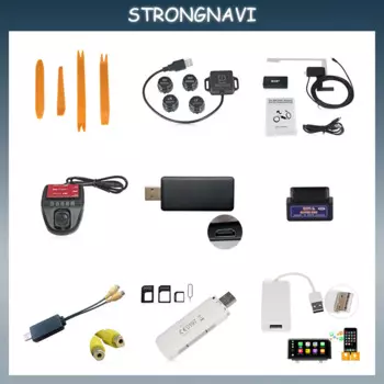 Автомагнитола STRONGNAVI, мультимедийный плеер, дополнительные аксессуары, инструмент ADAS DVR DAB OBD TPMS, камера заднего вида Carplay 4G