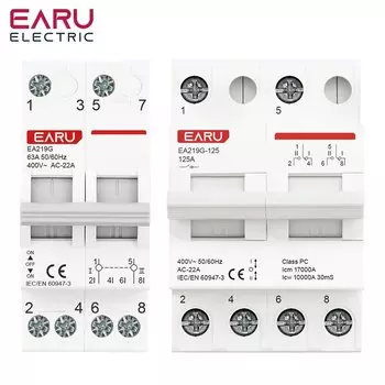 Автомат защити цепи EARUELECTRIC DIN-рейка 40A/63A