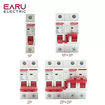 Автомат защити цепи EARUELETRIC C45N