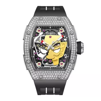 Автоматические часы Haofa SANXINGDUI для мужчин, роскошные механические мужские часы со стразами, водонепроницаемые светящиеся повседневные часы, 1969S