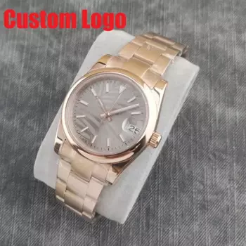 Автоматические механические часы с механизмом NH35A, 36 мм/39 мм, часы со стерильным циферблатом, стальной браслет NH35, светящиеся часы из сапфирового стекла