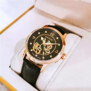 Автоматические механические Женские часы AOKULASIC, модные женские часы с полым дизайном, водонепроницаемые часы с кожаным ремешком, женские часы, Новинка