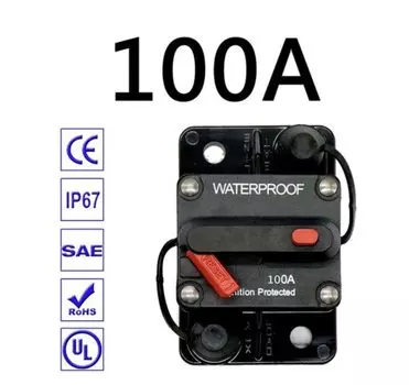 Автоматический автоматический выключатель предохранителей, водонепроницаемый предохранитель, 300 А, 100 А, 60 А, 12-48 В постоянного тока, для лодок