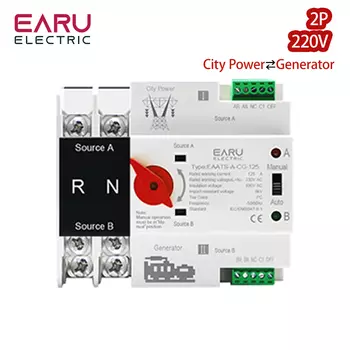Автоматический двухполюсный ATS переключатель EARUELECTRIC