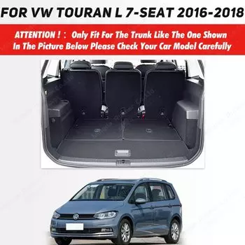 Автоматический коврик в багажник с полным покрытием для VOLKSWAGEN VW Touran L 2016-2018 17, чехол для багажника автомобиля, аксессуары для защиты салона