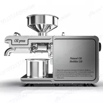Автоматический Масляный Пресс из нержавеющей стали, аппарат для жарки холодного и горячего масла с цифровым дисплеем и контролем температуры